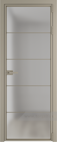 Дверь со стеклом ProfilDoors алюминиевая 5AX с профилем Никель матовый (Матовое)