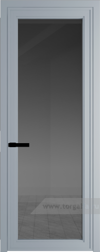 Дверь со стеклом ProfilDoors алюминиевая AGP 1 с профилем Серебро (Тонированное)