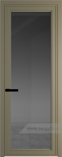 Дверь со стеклом ProfilDoors алюминиевая AGP 1 с профилем Шампань (Тонированное)