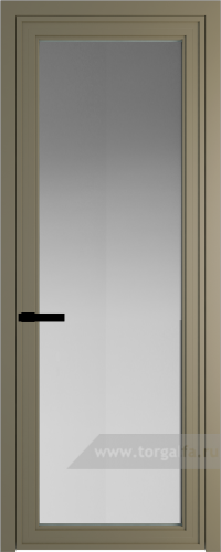 Дверь со стеклом ProfilDoors алюминиевая AGP 1 с профилем Шампань (Матовое)