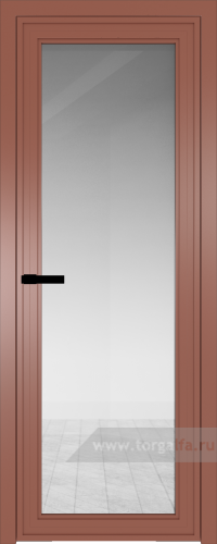 Дверь со стеклом ProfilDoors алюминиевая AGP 1 с профилем Бронза (Прозрачное)