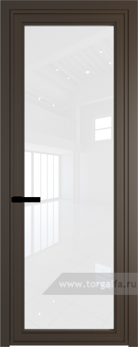 Дверь со стеклом ProfilDoors алюминиевая AGP 1 с профилем Деорэ (Белый триплекс)