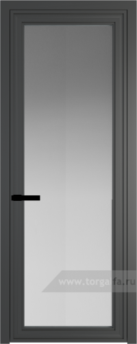 Дверь со стеклом ProfilDoors алюминиевая AGP 1 с профилем Серая ночь (Матовое)