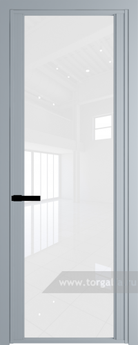 Дверь со стеклом ProfilDoors алюминиевая AGP 2 с профилем Серебро (Белый триплекс)