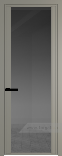 Дверь со стеклом ProfilDoors алюминиевая AGP 2 с профилем Никель матовый (Тонированное)