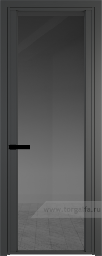 Дверь со стеклом ProfilDoors алюминиевая AGP 2 с профилем Серая ночь (Тонированное)