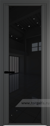 Дверь со стеклом ProfilDoors алюминиевая AGP 2 с профилем Серая ночь (Черный триплекс)