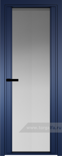 Дверь со стеклом ProfilDoors алюминиевая AGP 2 с профилем Cиний матовый RAL5003 (Матовое)