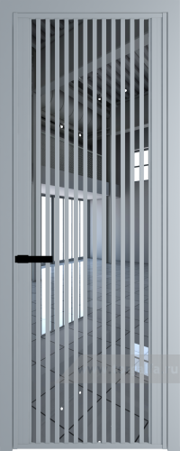 Дверь со стеклом ProfilDoors алюминиевая AGP 3 с профилем Серебро (Зеркало)