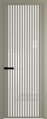 Дверь со стеклом ProfilDoors алюминиевая AGP 3 с профилем Никель матовый (Белый триплекс)