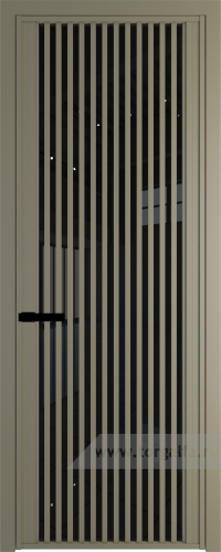Дверь со стеклом ProfilDoors алюминиевая AGP 3 с профилем Шампань (Черный триплекс)