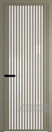 Дверь со стеклом ProfilDoors алюминиевая AGP 3 с профилем Шампань (Белый триплекс)