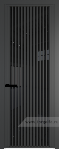 Дверь со стеклом ProfilDoors алюминиевая AGP 3 с профилем Серая ночь (Черный триплекс)