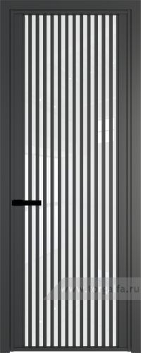 Дверь со стеклом ProfilDoors алюминиевая AGP 3 с профилем Серая ночь (Белый триплекс)