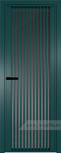 Дверь со стеклом ProfilDoors алюминиевая AGP 3 с профилем Зеленый матовый RAL6004 (Тонированное)