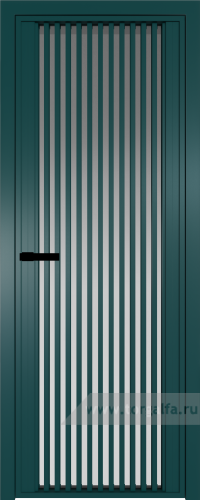 Дверь со стеклом ProfilDoors алюминиевая AGP 3 с профилем Зеленый матовый RAL6004 (Матовое)