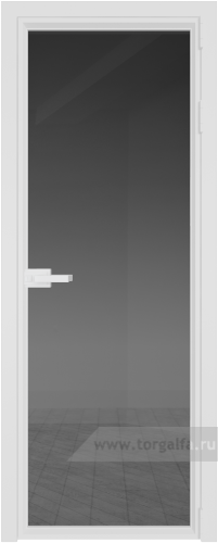 Дверь со стеклом ProfilDoors алюминиевая 1AV с профилем Вайт (Тонированное)