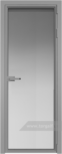 Дверь со стеклом ProfilDoors алюминиевая 1AV с профилем Серебро (Матовое)
