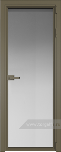 Дверь со стеклом ProfilDoors алюминиевая 1AV с профилем Шампань (Матовое)