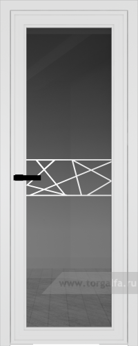 Дверь со стеклом ProfilDoors алюминиевая AGP 1 с профилем Вайт с рисунком 1 (Тонированное)