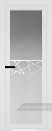 Дверь со стеклом ProfilDoors алюминиевая AGP 1 с профилем Вайт с рисунком 1 (Матовое)