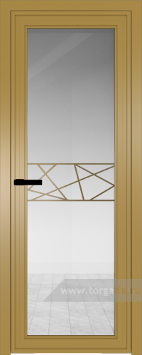 Дверь со стеклом ProfilDoors алюминиевая AGP 1 с профилем Золото с рисунком 1 (Прозрачное)