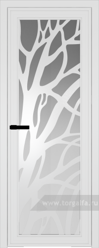 Дверь со стеклом ProfilDoors алюминиевая AGP 1 с профилем Вайт с рисунком 2 (Матовое)