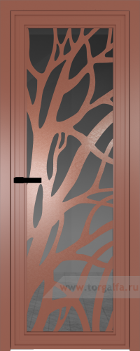 Дверь со стеклом ProfilDoors алюминиевая AGP 1 с профилем Бронза с рисунком 2 (Тонированное)