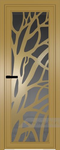 Дверь со стеклом ProfilDoors алюминиевая AGP 1 с профилем Золото с рисунком 2 (Тонированное)