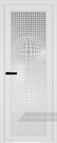 Дверь со стеклом ProfilDoors алюминиевая AGP 1 с профилем Вайт с рисунком 3 (Прозрачное)