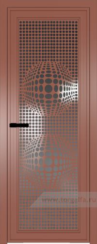 Дверь со стеклом ProfilDoors алюминиевая AGP 1 с профилем Бронза с рисунком 3 (Тонированное)