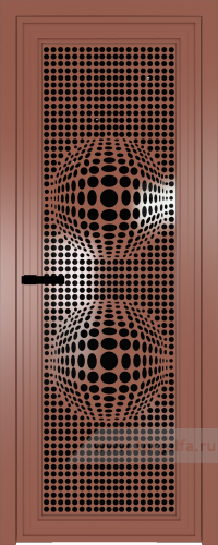 Дверь со стеклом ProfilDoors алюминиевая AGP 1 с профилем Бронза с рисунком 3 (Черный триплекс)