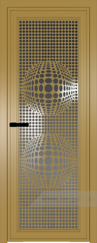 Дверь со стеклом ProfilDoors алюминиевая AGP 1 с профилем Золото с рисунком 3 (Тонированное)