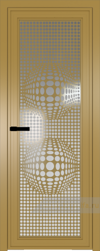 Дверь со стеклом ProfilDoors алюминиевая AGP 1 с профилем Золото с рисунком 3 (Матовое)