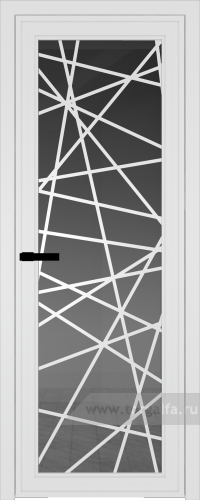 Дверь со стеклом ProfilDoors алюминиевая AGP 1 с профилем Вайт с рисунком 4 (Тонированное)