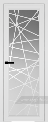 Дверь со стеклом ProfilDoors алюминиевая AGP 1 с профилем Вайт с рисунком 4 (Матовое)
