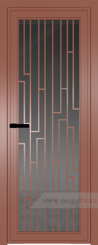 Дверь со стеклом ProfilDoors алюминиевая AGP 1 с профилем Бронза с рисунком 5 (Тонированное)