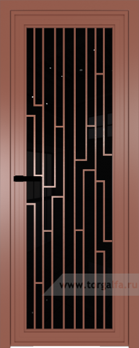 Дверь со стеклом ProfilDoors алюминиевая AGP 1 с профилем Бронза с рисунком 5 (Черный триплекс)