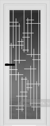 Дверь со стеклом ProfilDoors алюминиевая AGP 1 с профилем Вайт с рисунком 6 (Тонированное)