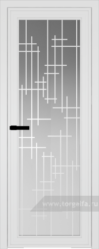 Дверь со стеклом ProfilDoors алюминиевая AGP 1 с профилем Вайт с рисунком 6 (Матовое)