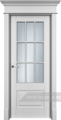 Дверь со стеклом Ofram (Офрам) Оксфорд OXF2s (Белая эмаль)