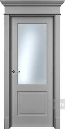 Дверь со стеклом Ofram (Офрам) Нафта Nf2s (Серая эмаль)