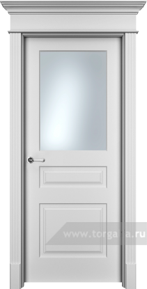 Дверь со стеклом Ofram (Офрам) Нафта Nf3s (Белая эмаль)