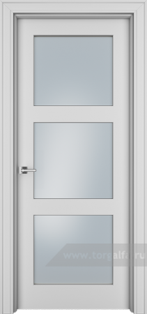 Дверь со стеклом Ofram (Офрам) Паспарту Psp33s (Белая эмаль)