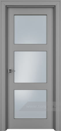 Дверь со стеклом Ofram (Офрам) Паспарту Psp33s (Серая эмаль)