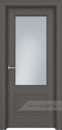 Дверь со стеклом Ofram (Офрам) Дельта Delt2s (Серая эмаль)