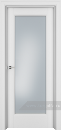 Дверь со стеклом Ofram (Офрам) Дельта Delts (Белая эмаль)