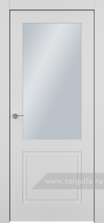 Дверь со стеклом Ofram (Офрам) Классика Cl2s (Белая эмаль)