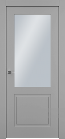 Дверь со стеклом Ofram (Офрам) Классика Cl2s (Серая эмаль)