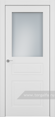 Дверь со стеклом Ofram (Офрам) Классика Cl3s (Белая эмаль)
